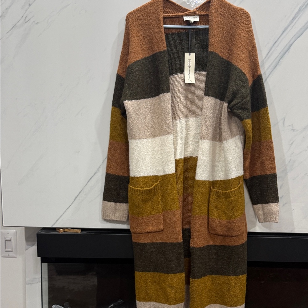 Universal Thread Multicolor Striped Cardigan